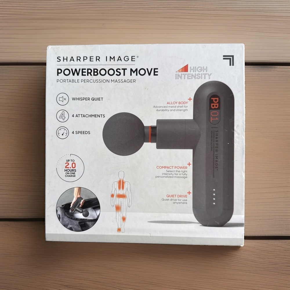 Sharper Image Powerboost Move Portable Deep Tissue Massager, Handheld